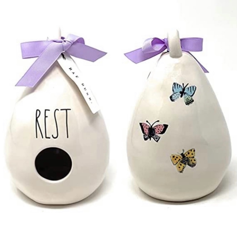 NWT Rae Dunn ~ REST Teardrop Birdhouse 🦋 - Picture 2 of 9